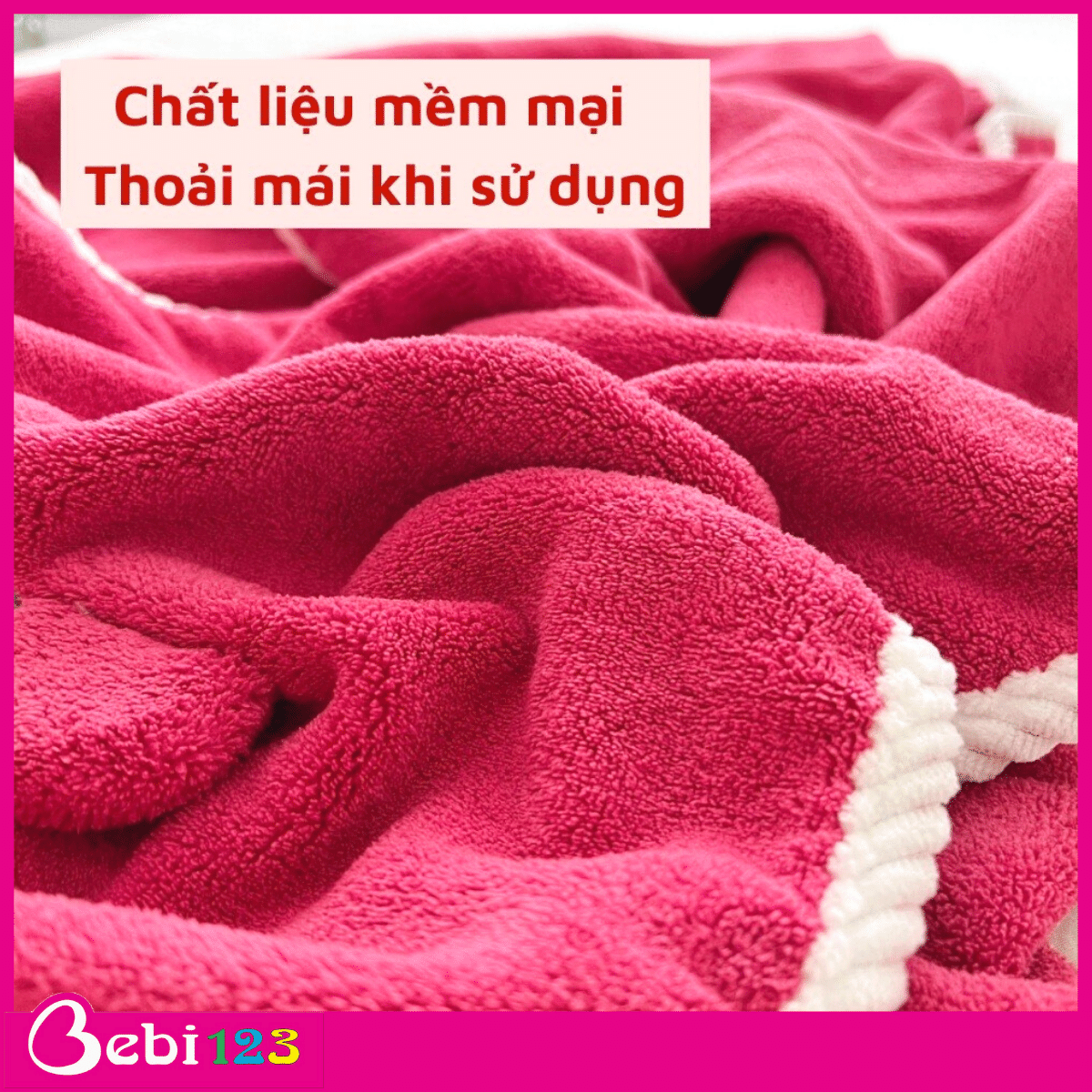 Set 2 khăn tắm Gấu Dâu Lotso siêu cute cho bé