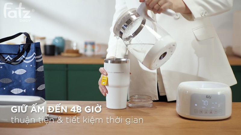(FREESHIP ĐẾN 50k) Máy đun Và Hâm Nước Pha Sữa FatzBaby Fatz - Quick 12 Plus + FB3504HB NAM9