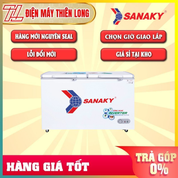 Tủ đông sanaky inverter 410 lít vh-5699hy3 - trả góp 0% - giao toàn quốc - ngoài hcm tính phí