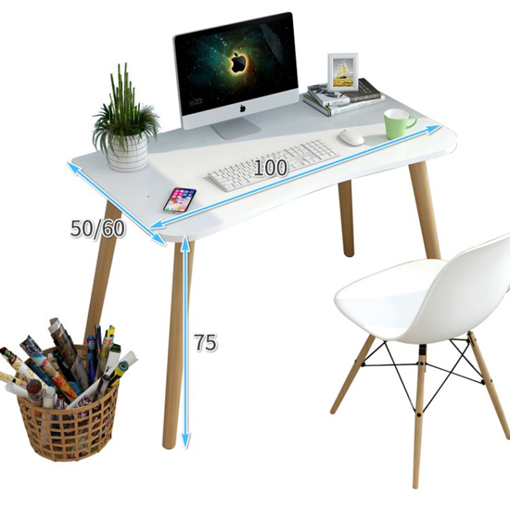 Bàn làm việc mặt gỗ phong cách Bắc Âu