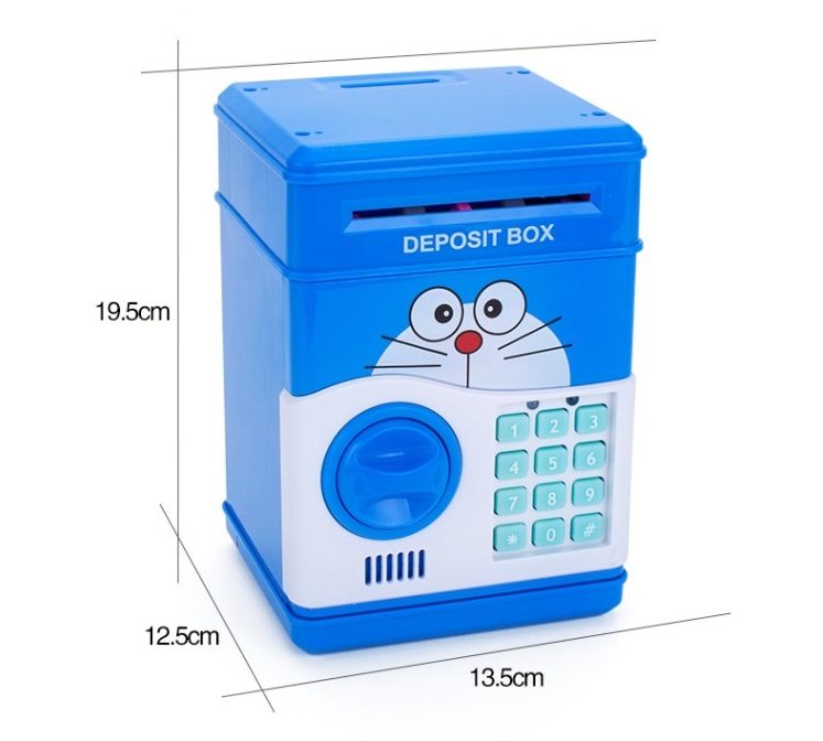 KÉT SẮT MINI ĐỰNG TIỀN THÔNG MINH(màu xanh và hồng)