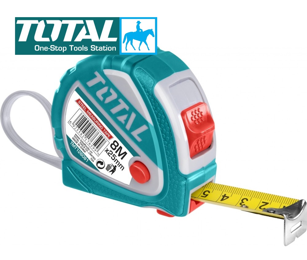 Thước cuộn thép 8 mét x 25mm total tmt126081