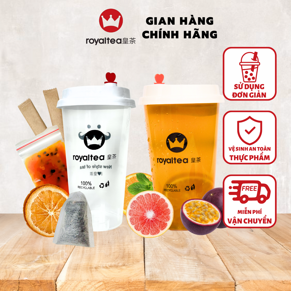 [Ho Chi Minh] Orange Vine lime tea with P. Altea. Royal Altea self-made milk tea [genuine] combo with okaltea Cup as well