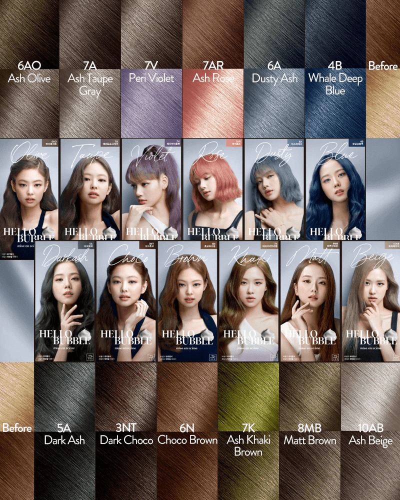 Gội Nhuộm Tóc Dạng Bọt Miseen Scène Hello Bubble Foam Color