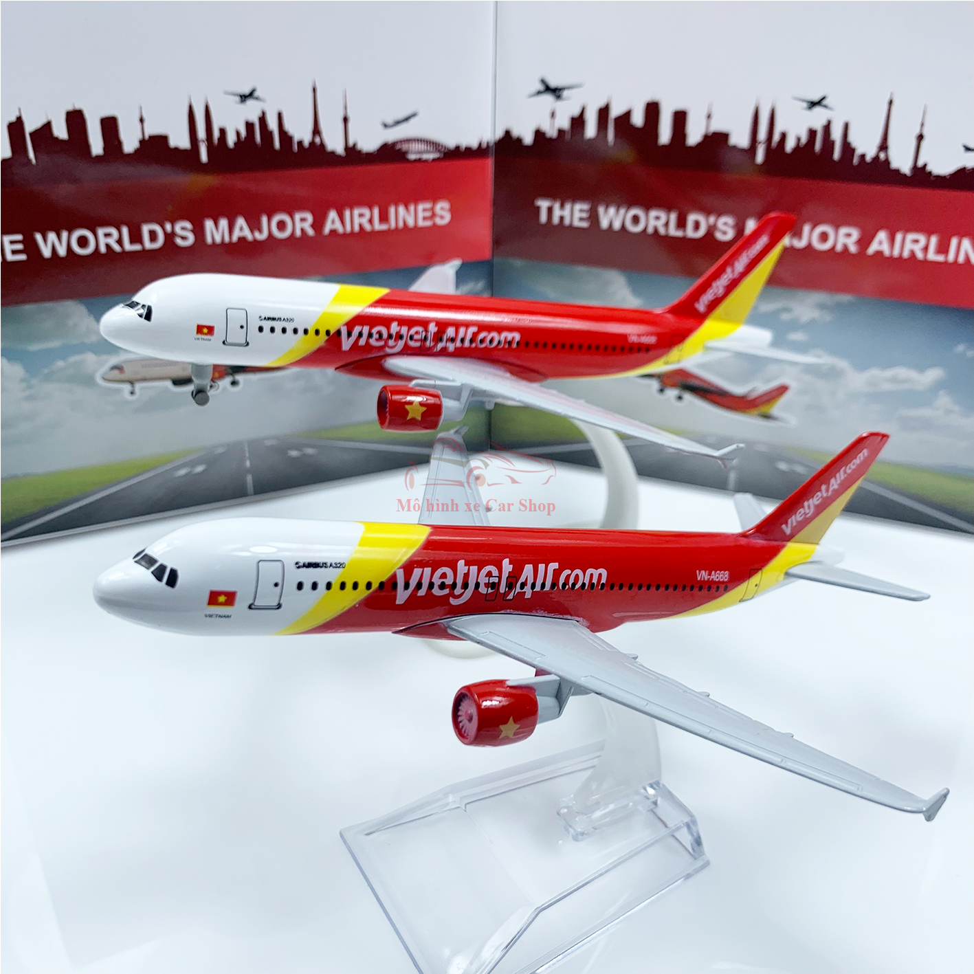 Mô hình máy bay Vietjet Air 20cm và 16cm