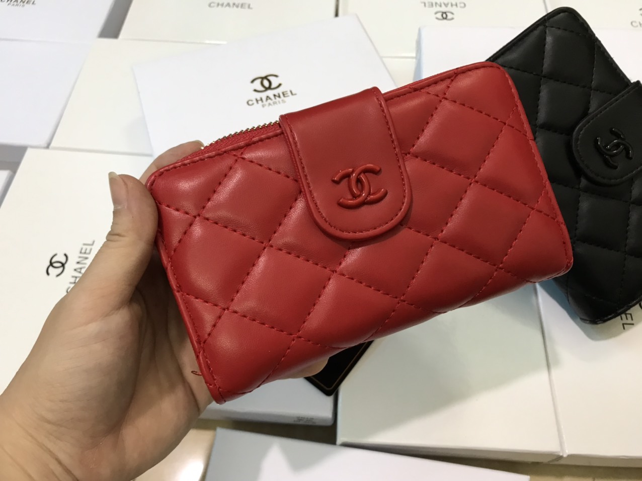 Ví nữ C-N trần trám hàng cao cấp full box