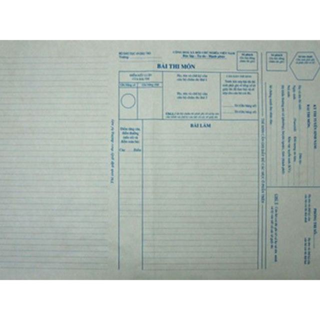 Giấy Thi Đại Học - 20 Tờ Giấy Thi Khổ A3