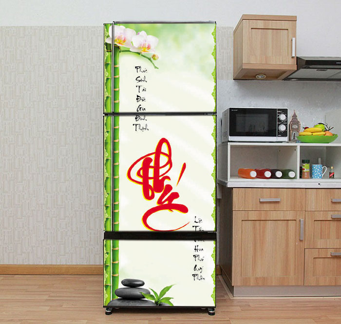 [HCM]Decal dán tủ lạnh - Mẫu Chữ Phúc - Chất liệu cao cấp