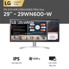 [TRẢ GÓP 0%] Màn hình máy tính LG IPS HDR (2560×1080) 75Hz 5ms 29 inches l 29WN600-W HÀNG CHÍNH HÃNG