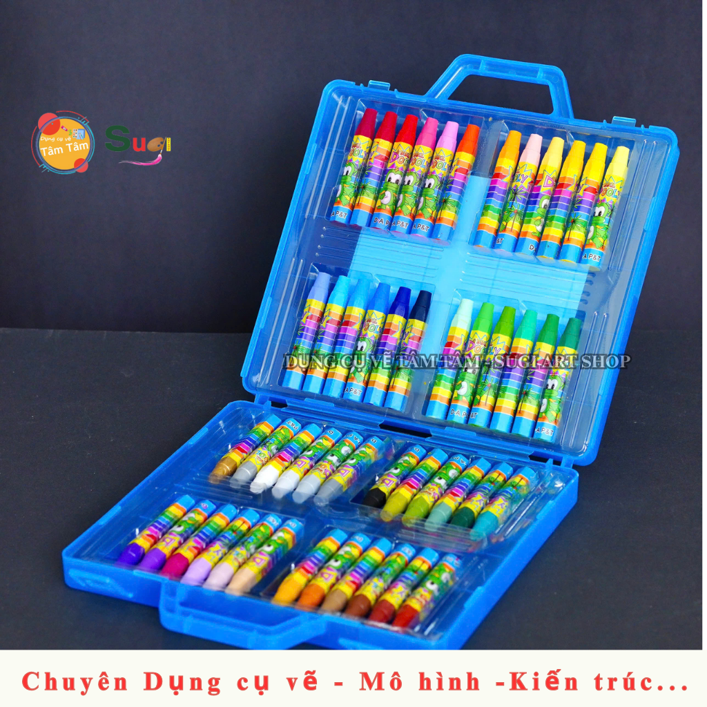 Bút Sáp dầu Dooly Dong A .  Hộp Nhựa xuất xứ Hàn Quốc chính hãng , Dooly Oil Pastel D.A P&T