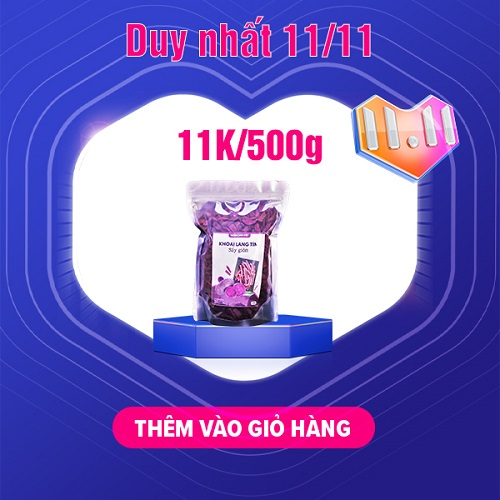 500gr Khoai Lang Tím sấy giòn (vụn )
