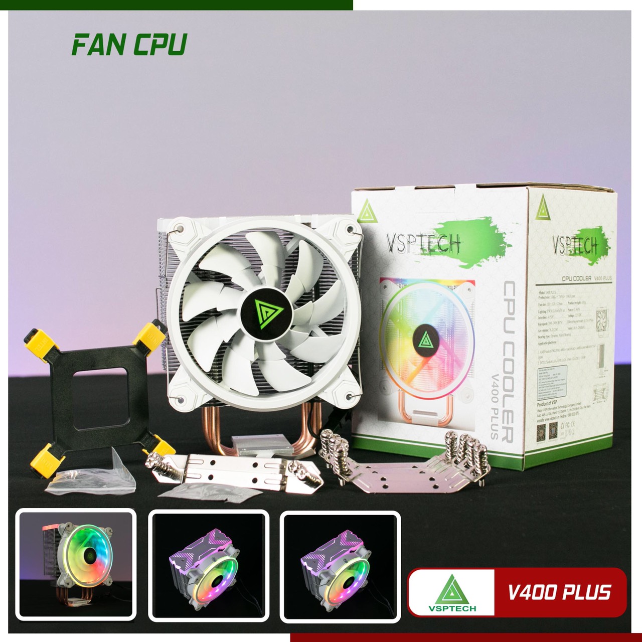 Quạt Tản Nhiệt CPU Cooler V400 PLUS LED ARGB