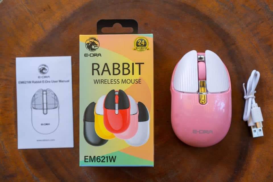 Chuột không dây Bluetooth/ wireless e-dra em621w rabbit bh 2 năm, sản phẩm tốt với chất lượng, độ bền cao và được cam kết sản phẩm y như hình