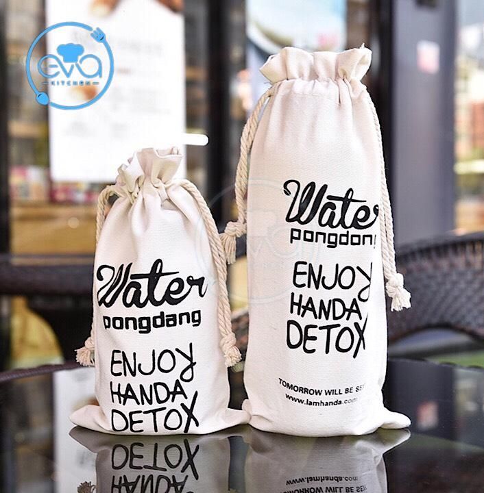Túi vải dùng đựng bình nước detox 1000 ml