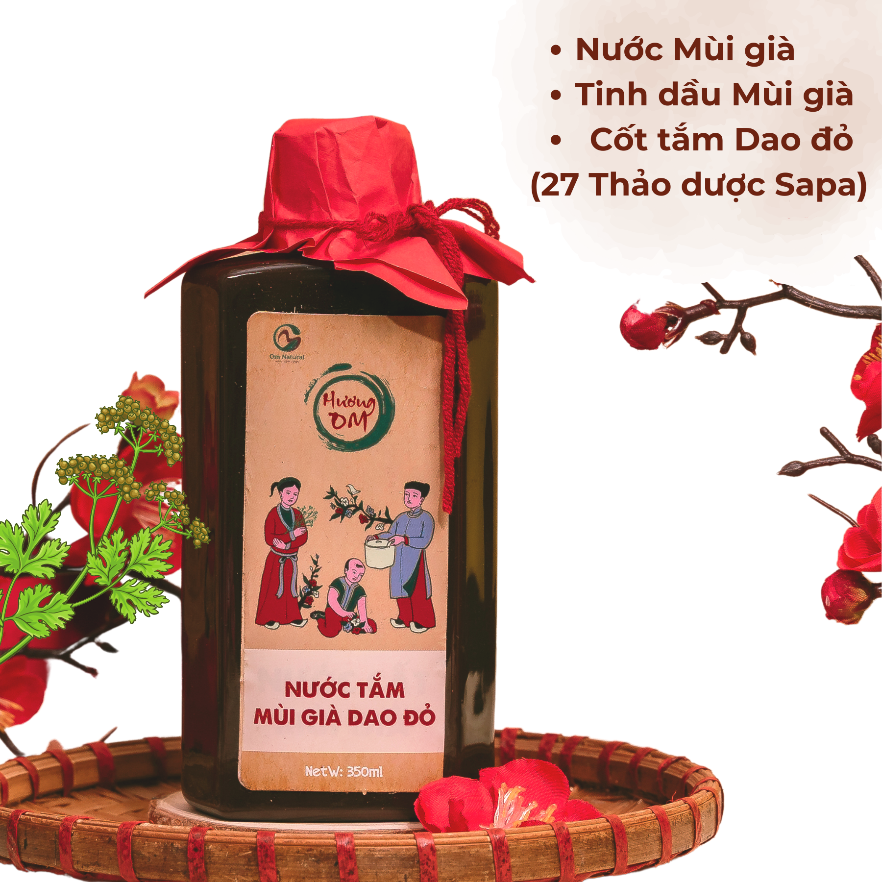 Nước tắm Mùi già Dao Đỏ OM Sapa 350ml