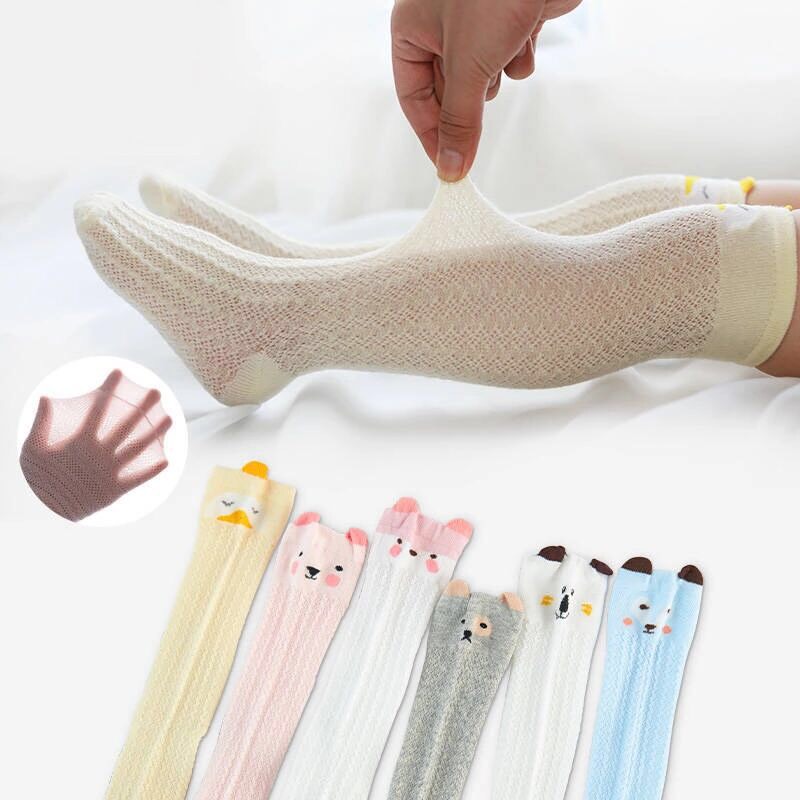 Set 3 Đôi Tất Boot Lưới Cao Cổ Con Gà Cho Bé