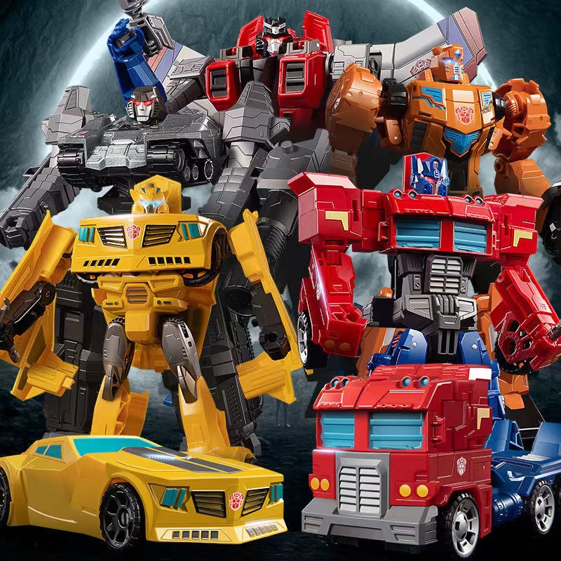 20CM Đồ Chơi Biến Hình Trẻ Em King Kong Starscream Megatron Mô Hình Robot Bumblebee Bằng Hợp Kim Đồ Chơi Biến Hình Xe Tăng Khủng Long