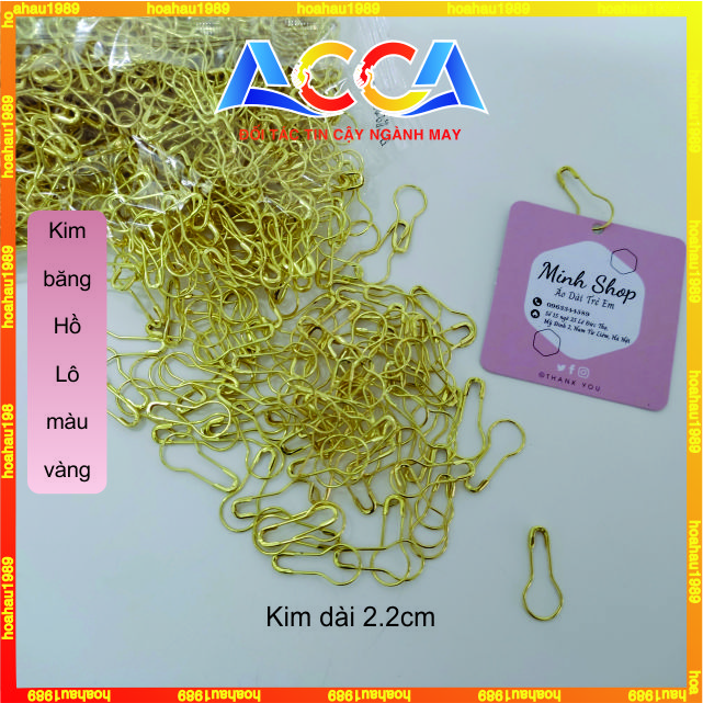 Kim băng cài quần áo_ghim cài áo thời trang loại nhỏ mini, hồ lô đủ màu sắc_950-1.000 cái/hộp, phụ kiện cài Tag mác