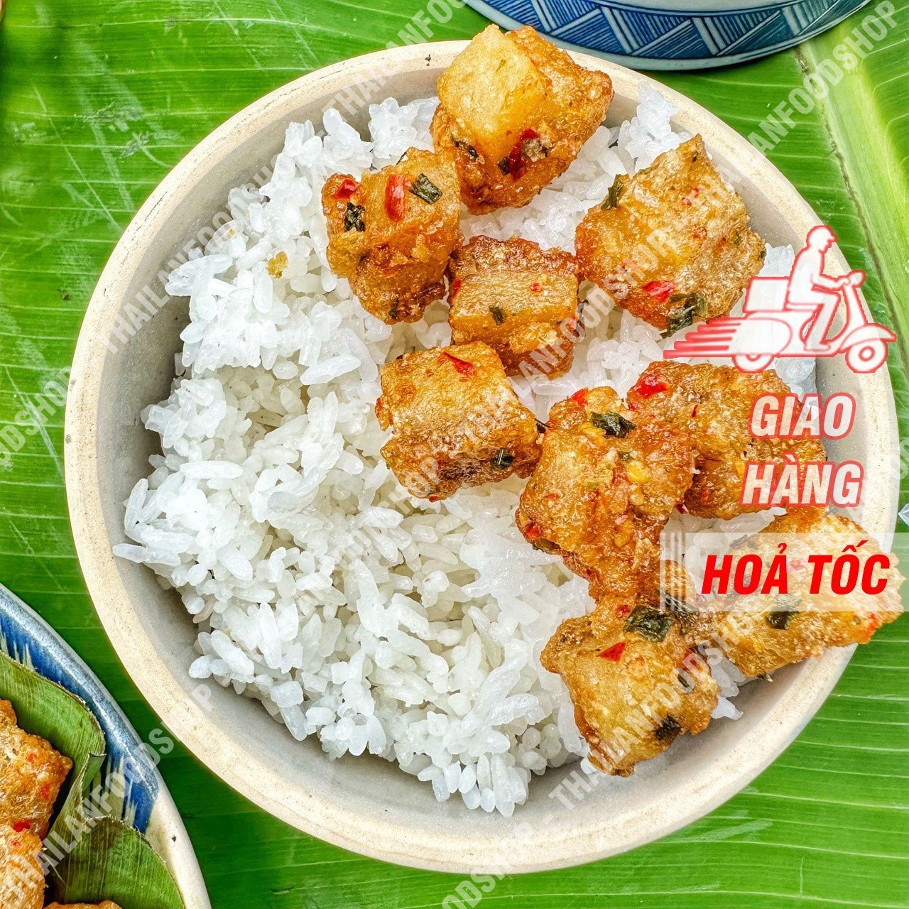 Tóp Mỡ Liền Da Sốt Mắm Hành - Lon 100Gr