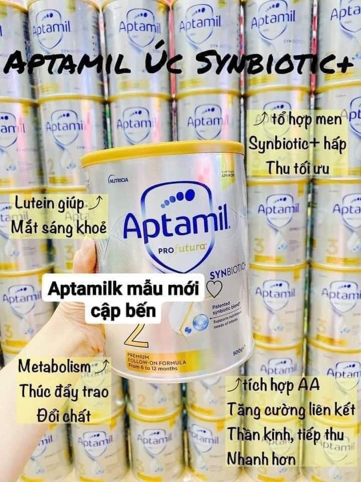 Sữa APTAMIL ÚC 900gr đủ 4 số (Mẫu mới, date 2023)