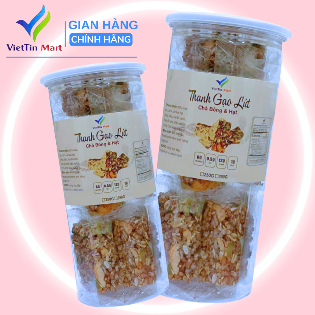 Thanh gạo lứt hạt Viettin Mart 250g