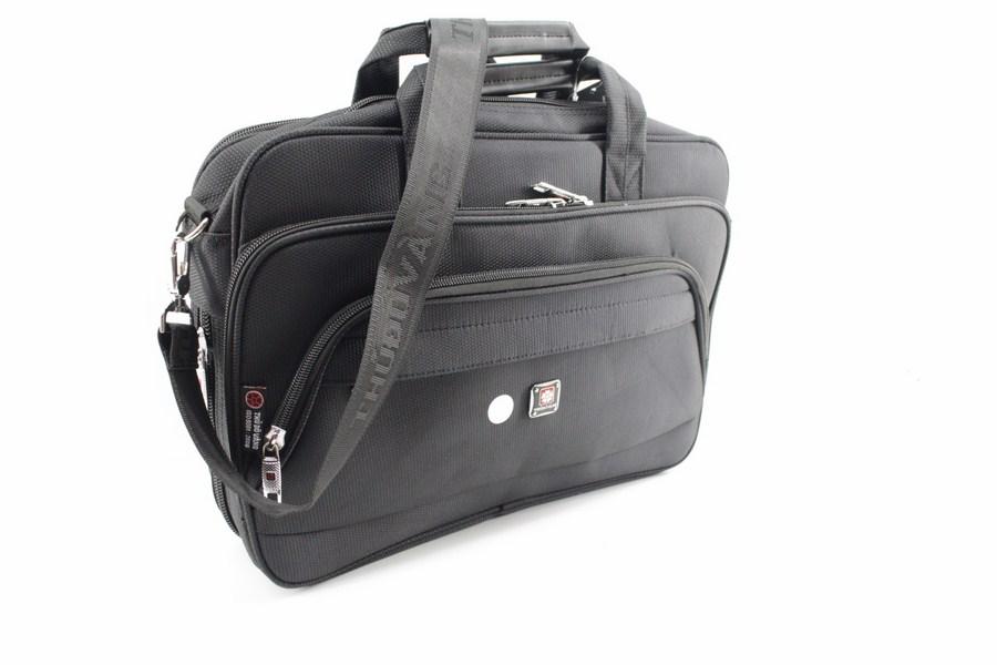 CẶP CÔNG SỞ VẢI DÙ THỦ ĐÔ VÀNG C-195 SIZE TO ( Đen )