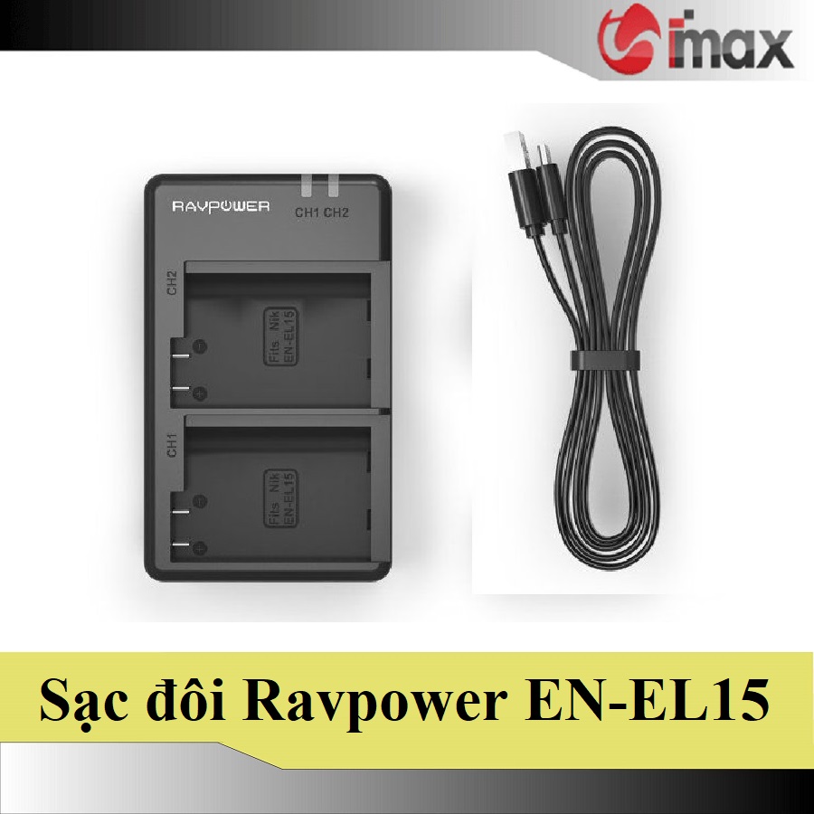 Sạc máy ảnh ravpower en-el15