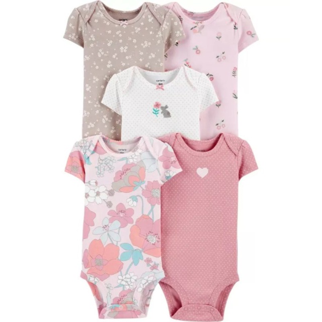[Auth] Set 5 bodysuit Carters Mỹ cho bé trai gái