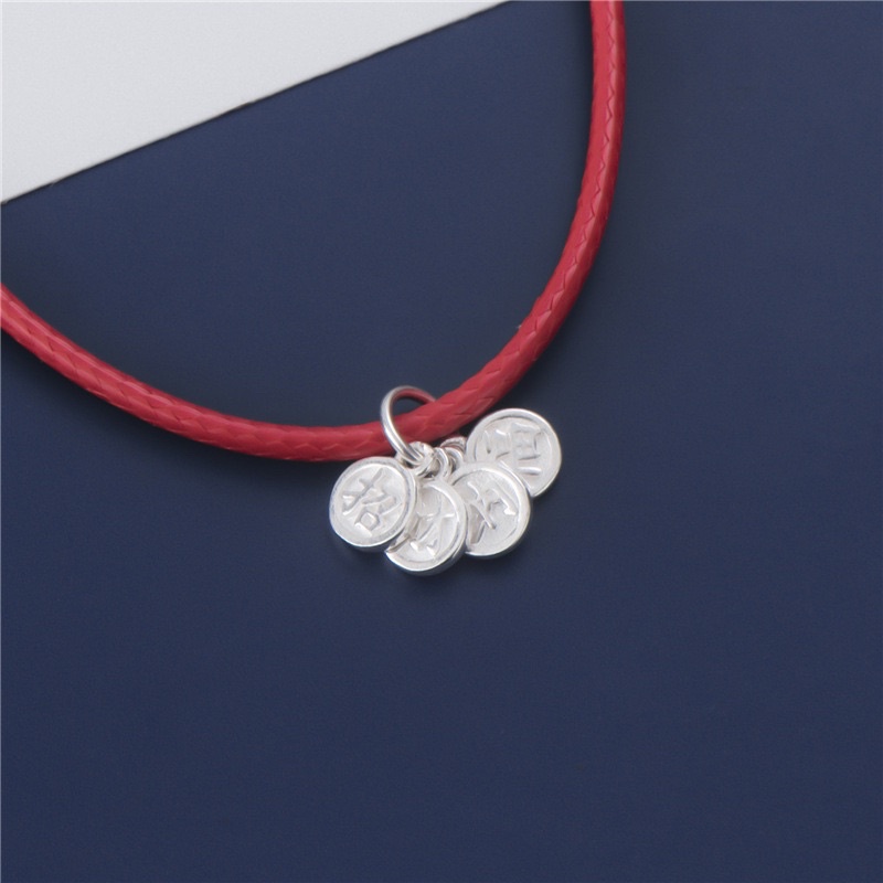 [S925] Charm bạc khắc chữ may mắn đến - MH855