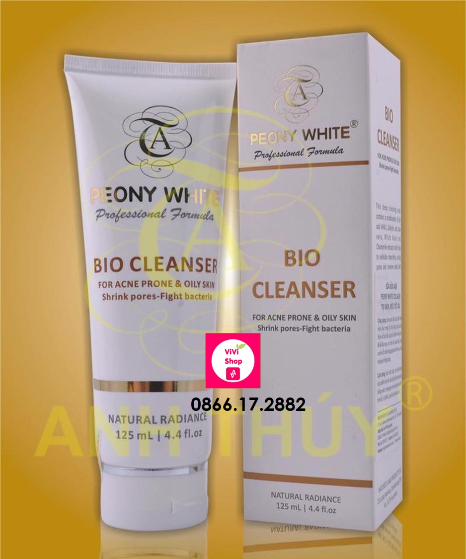 Bio Cleanser Peony white - sữa rửa mặt dành cho da mụn