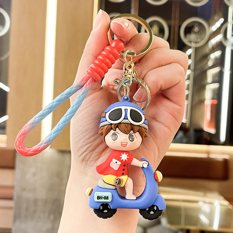 Móc khóa cặp đôi lái xe dây treo key chain