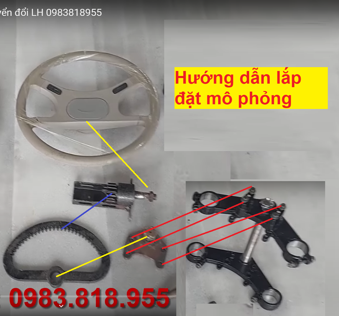 Kít vô lăng cho xe 3 bánh