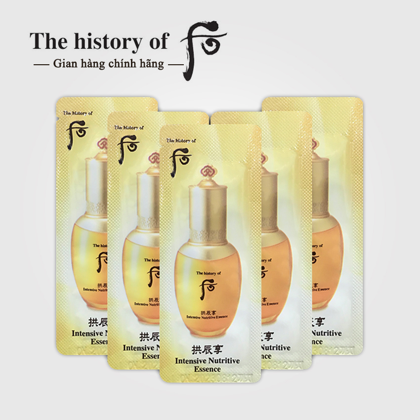 Tinh chất dưỡng da whoo Intensive Nutritive Essence 1ml/gói - Tinh Chất Đông Y Cải Thiện Nếp Nhăn Whoo vàng; Tinh chất Whoo vàng