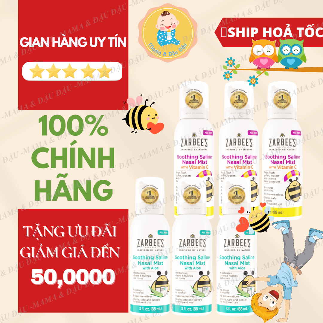 Xịt mũi zarbee chiết xuất lô hội giúp vệ sinh mũi