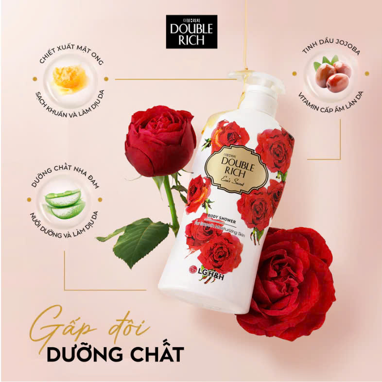 Sữa tắm Double Rich đủ màu chai 800g/ 200g