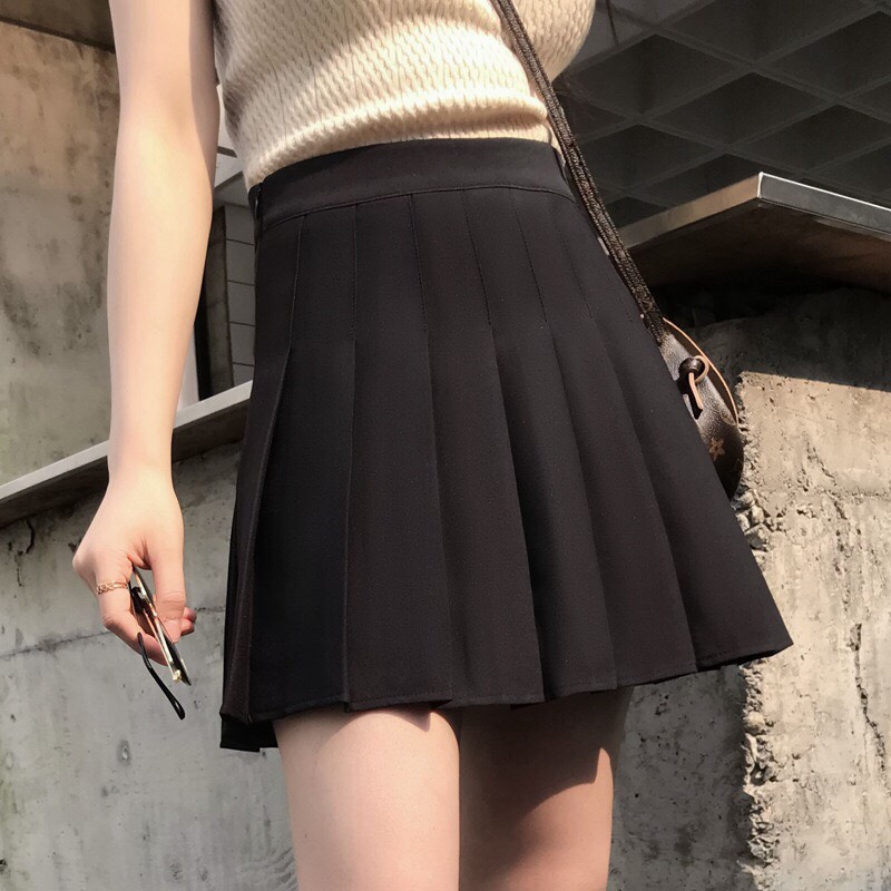 Chân váy Tennis Trơn Đen Siêu Hot