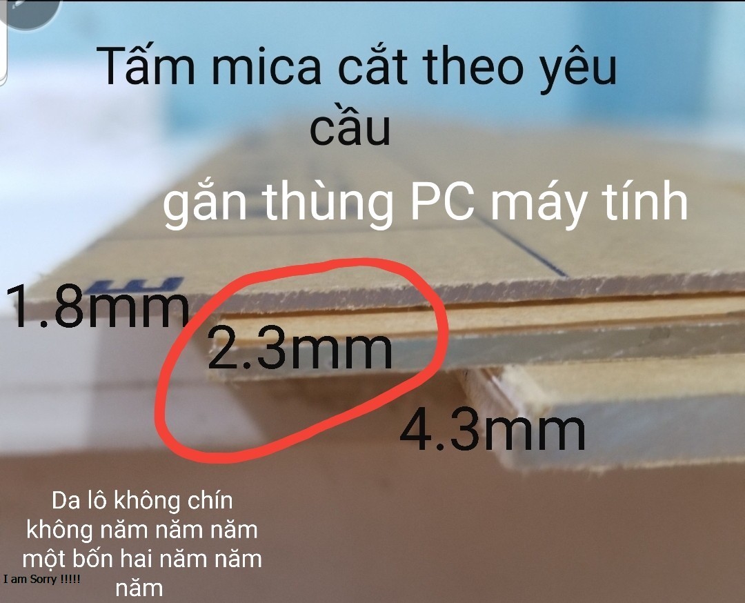 Tấm mi ca gắn thùng PC máy tính cắt theo yêu cầu. Mica. Nắp thùng PC