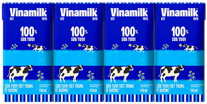 Sữa vinamilk ít đường hộp 110ml