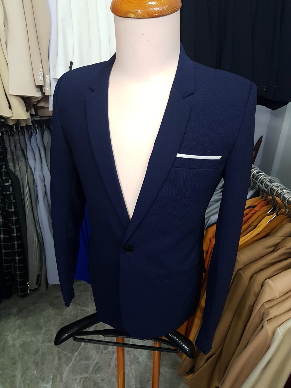Áo Vest Nam Thời Trang(Xanh Đen)