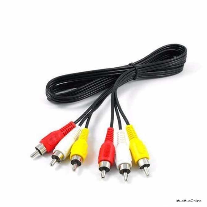 Dây loa hoa sen rca av 6 đầu dài 1.5m