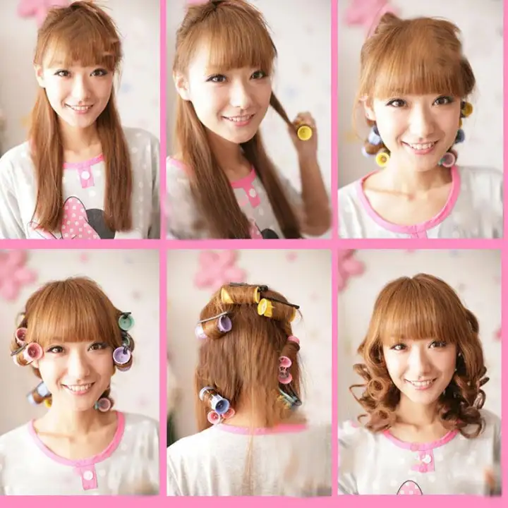 10 Pcs Set Dry Wet Hair Curler Electric Magic Hair Curler Rollers