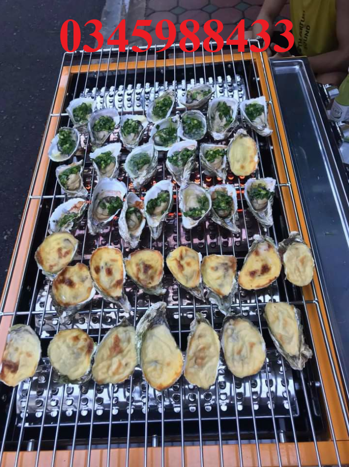 [Trả góp 0%]Bếp nướng hàu  BBQ 6 họng dài K333