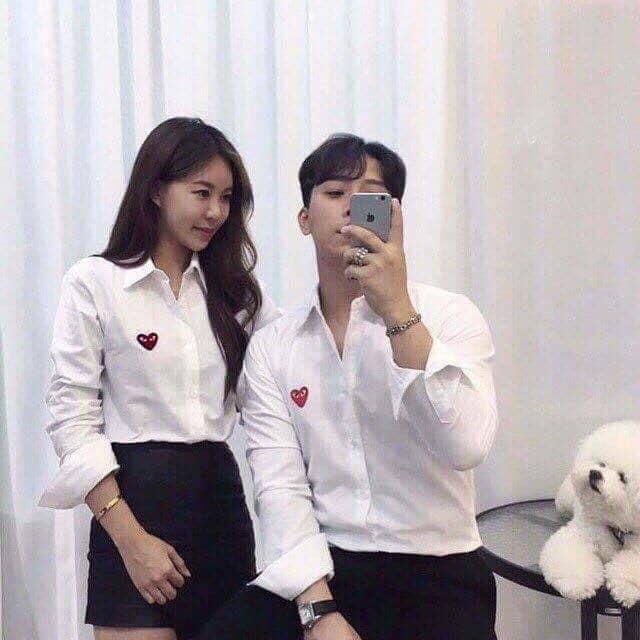 ÁO SƠ MI THÊU TIM HÀN QUỐC HOT TREND