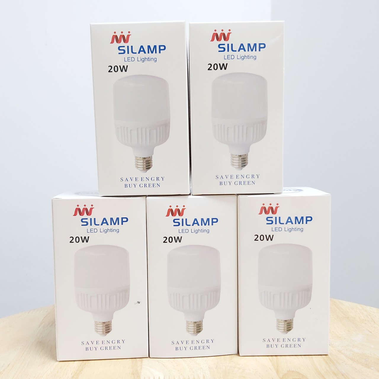 Combo 05 bóng đèn led 20W E27 búp led 20W E27