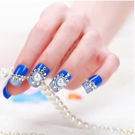 Bộ 24 Móng tay giả , nail giả , móng giả A32 ( keo sẵn sau các móng tay )