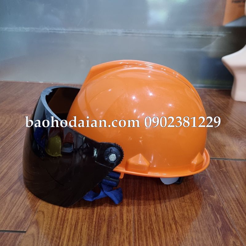 Nón bảo hộ thợ hàn có kính che mặt N81