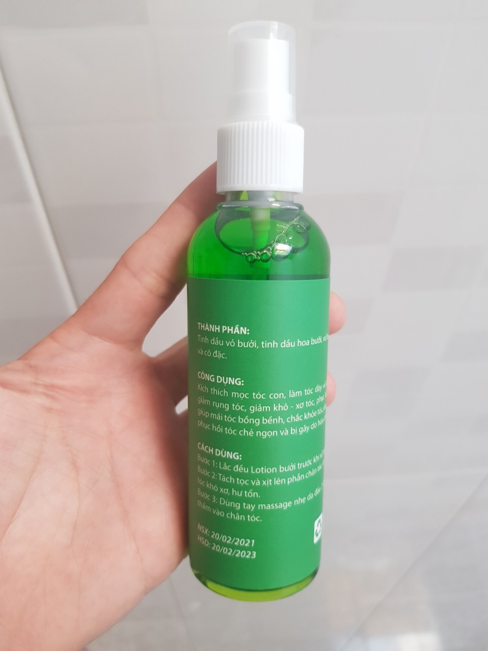 Xịt mọc tóc Bưởi Xanh 100ml