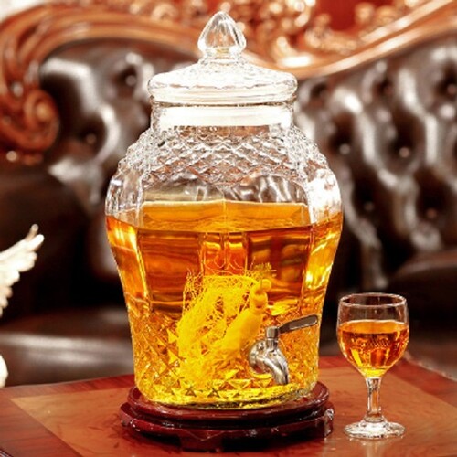 BÌNH NGÂM THỦY TINH GIÁ RẺ (10L *CÓ VAN* MẪU KIM CƯƠNG)