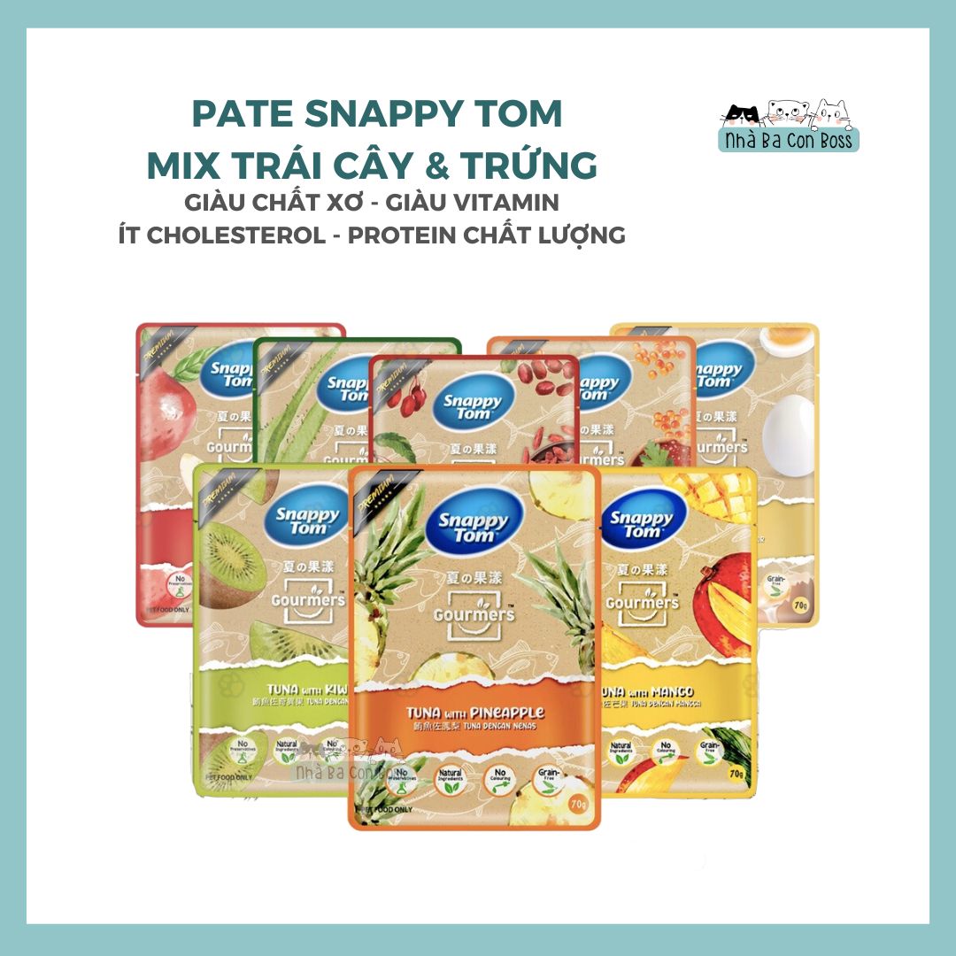 Pate cho mèo snappy tom trái cây 70g