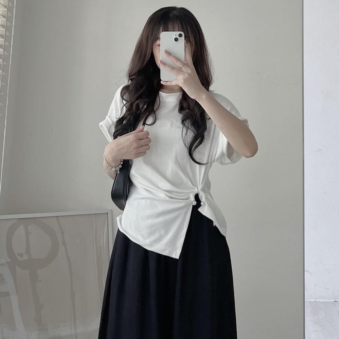 Áo thun tay lật dúm eo, Áo thun kiểu Tesoro clothes